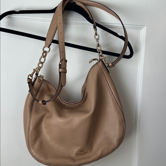 Coach Beige Leather Hobo Bag - Picture 1 of 3